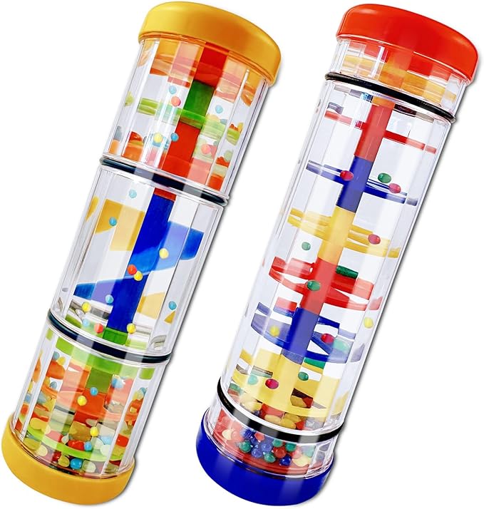 LOOIKOOS Rainmaker Rain Stick Musical Instrument for Babies,Baby Rattle Shaker Sensory Developmental Toy,Raindrops Music Instrument Toddler Musical Toys for Kids