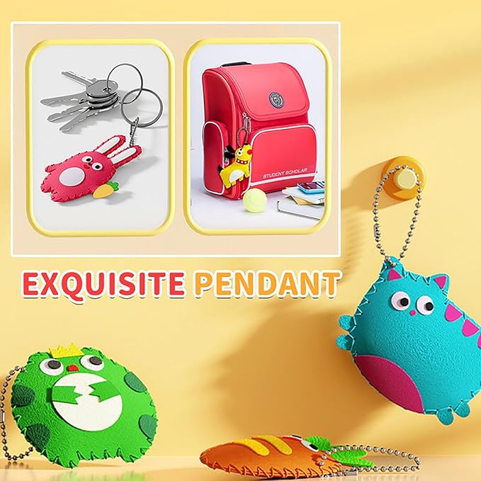Suzcan Fun Sewing Kit for Kids - DIY Doll Sewing Toys & Handmade Crafts - Animals & Loom Set