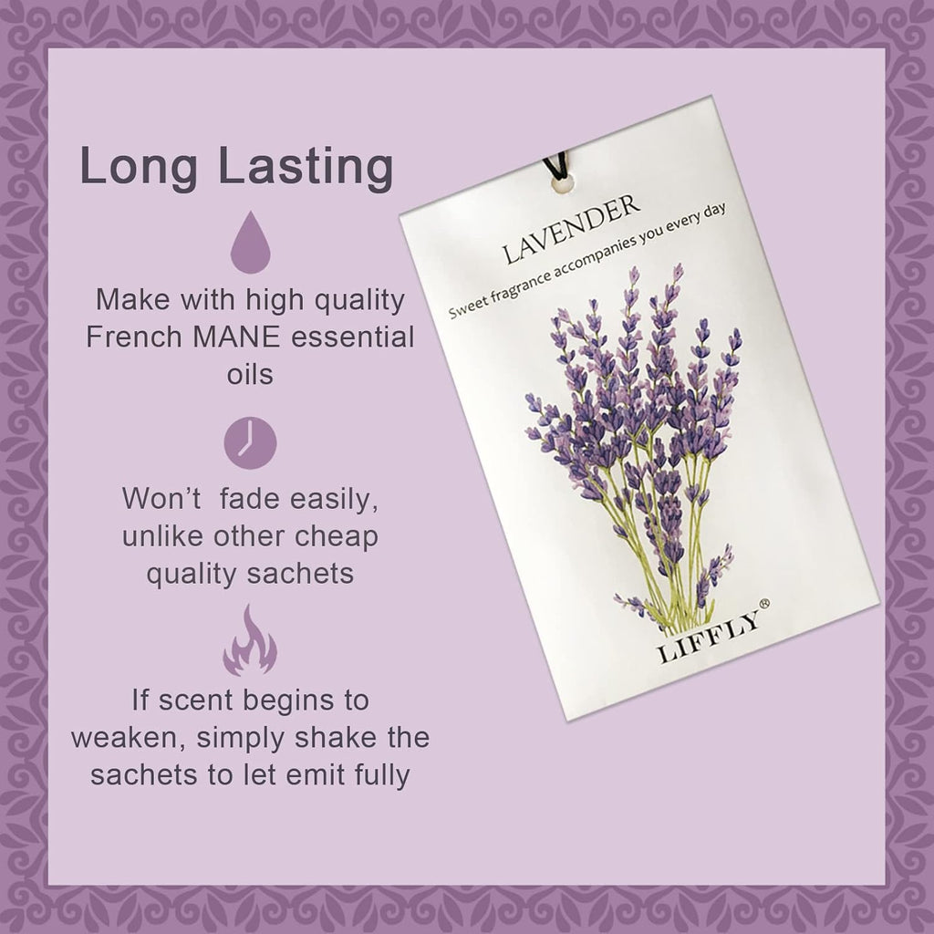 14 Packs Scented Sachets for Drawers and Closets Lavender Fresh Linen Cherry Blossoms White Cotton Lilac Orange Blossoms 6 Different Scent Gift
