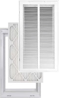 Venti Air 12" X 24" Steel Return Air Filter Grille with MERV 11 Filter Pre-Installed - Removable Face/Door for 1 inch Filters - HVAC Duct Cover Grill [Outer Dimension: 14.5"W X 26.5" H]