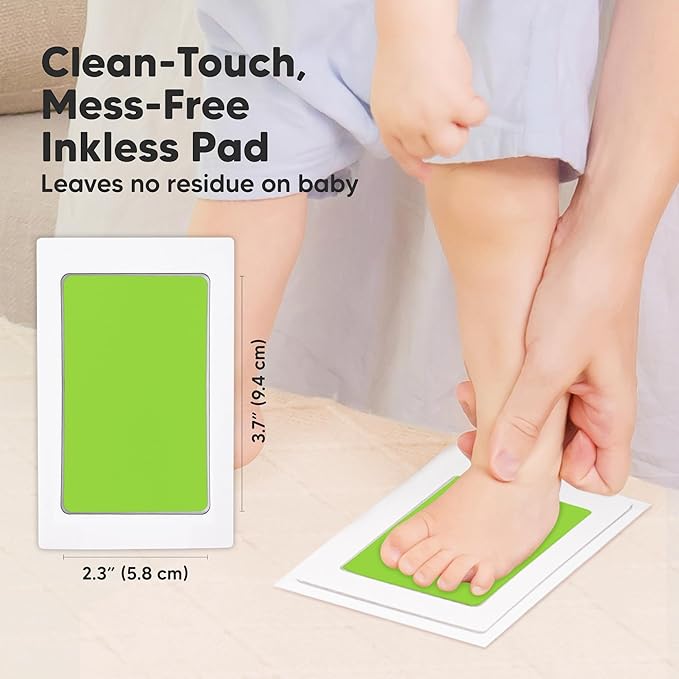 4-Pack Inkless Baby Hand and Footprint Kit - Mess Free Ink Pad for Newborn Keepsake, Dog Nose & Paw Print Kit, Clean Touch Ink Pad for Baby Hand & Footprints, Ideal New Mom Gifts (Fiesta)