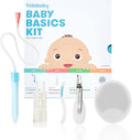 Frida Baby Basics Kit, Baby Essentials Kit Includes Nasal Aspirator Snotsucker, NailFrida Nail Files, Windi Gas Relief, DermaFrida Bath Brush + Silicone Carry Case