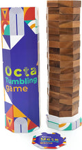 BSIRI Octa Tumbling Tower Game - Wooden Stacking Game, Outdoor Games for Adults and Family, Ideal for Game Night, Home Decor for Living Room, Classroom, Office