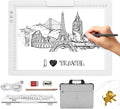 KOBAIBAN Wireless A4 Light Pad with Carry Bag, Innovative Stand, Top Clip, Stepless/ 6-Level Dimmable Brightness Rechargeable tracing Light Box/Board for Cricut Weeding Vinyl, Diamond Painting (White)