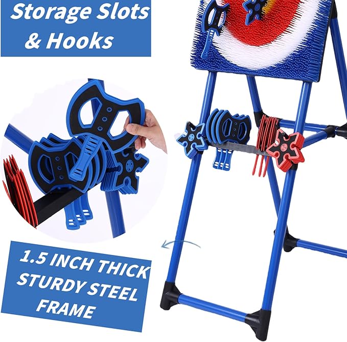 Axe Throwing Bristle Target with 8 Throwing Axes Set,Axe Throwing Game for Backyard, Indoor &Outdoor,Yard Games,Carnival Games