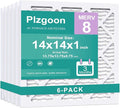 14x14x1 Air Filter MERV 8 AC Furnace Filters MPR 600 (6 Pack) Pleated Air Filters for Air Conditioner HVAC AC Furnace (Exact Dimensions: 13 3/4x13 3/4x3/4 Inches)