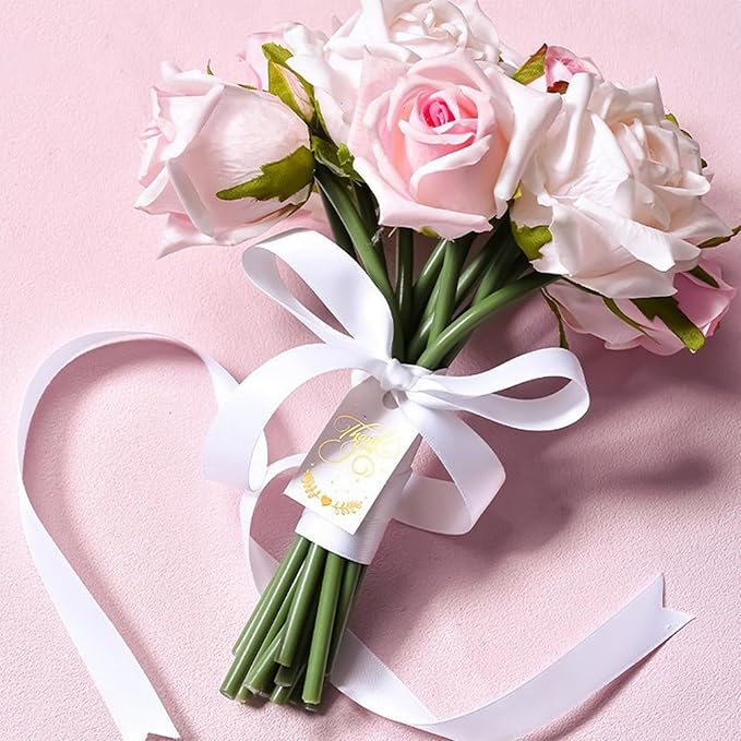 1" x 100 Yards White Polyester Satin Ribbon Single Faced Bulk Fabric Ribbons for Gift Wrapping, Crafting, Bows Making, Flower Bouquet, Wedding, Home Decor