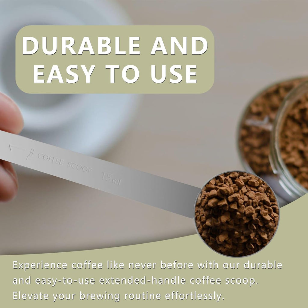1PCS 1 Tablespoon Coffee Scoop, 9" Long Handle Measuring Spoon, One tbsp (15 ml) Stainless Steel Scooper