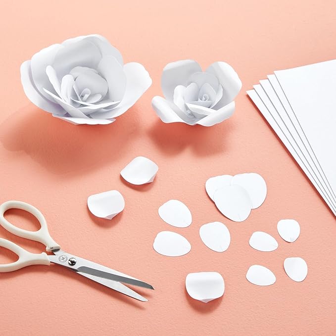 Metallic Shimmer Paper Sheets - White, 8.5 x 11 In, 110 GSM, 96 Sheets, Double-Sided - Invitations & Crafts, Printer-Friendly, Scrapbooking & DIY Projects