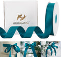 HUIHUANG Peacock Blue Satin Ribbon 1 inch x 50 Yards, Double-Faced Satin Fabric Ribbon for Christmas Gift Wrapping, Flower Bouquet, Invitations, Holiday Decor, Hairs, Bows Making