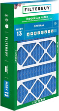 Filterbuy 15.75x27.63x3.50 Air Filter MERV 13 Optimal Smoke & Allergy Defense (1-Pack), Pleated HVAC AC Furnace Filters for AprilAire Space-Gard 104 & 2140 (Actual Size: 15.69 x 27.56 x 3.50)