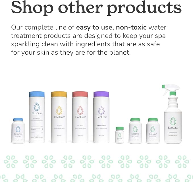 ecoone Filter Cleaner All-Natural Spa & Hot Tub Filter Cleaner | Foam-Free, Chlorine-Free, & Phosphate-Free Spa Filter Cleaner | Prolongs Filter Life and Leaves No Residue, 8 Oz