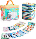 Jollybaby Soft High Contrast ABC Alphabet/Letters Flash Cards for Baby 0-3-6-9-12-18 Month, Reusable Cloth Fabric Curious Flashcards for 1 Years Old