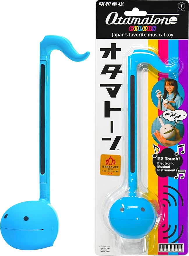 Otamatone Japanese Electronic Musical Instrument Portable Music Synthesizer from Japan by Maywa Denki Studio, Award Winning, Educational Fun Gift for Children, Teens & Adults - Blue