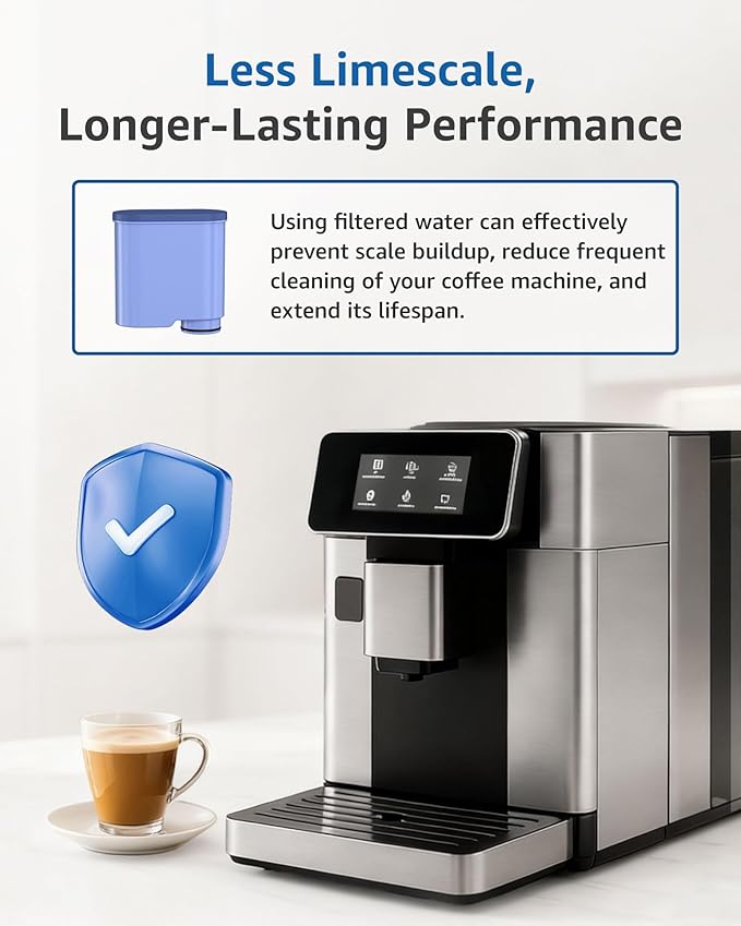 Maxblue Replacement Coffee Water Filter, Compatible with Philips® AquaClean® Filter CA6903/10 CA6903/22, Reduces Limescale Content in Water, TÜV SÜD Certified, Reduces PFAS, PFOA/PFOS (Pack of 3)