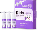 LAB52 Kids Oral Spray Gift Box, Toddler Toothpaste Helper for Daily Oral Care and Fresh Breath, Children Approved with Fluoride Free for Newborn to Preschoolers, Xylitol Grape Flavor (3 Packs)