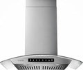 30" Wall Mount Range Hood Tempered Glass 900 CFM, Kitchen Chimney Vent Stainless Steel, with Gesture Sensing and Touch Control Switch Panel, 3-Speed Exhaust Fan Permanent Filter