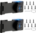 Keyless Cabinet Lock with Combination Code - 3-Digit Password Hasp Latch Lock for Drawers, Bifold Closet Door and Double Sided Door (Black, 4.5 Inch, 2 Pack)