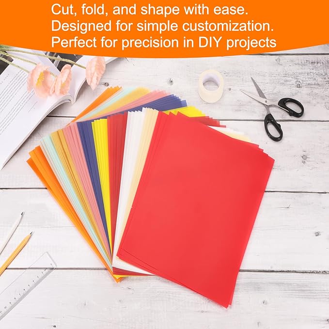 MECCANIXITY Colored Vellum Paper, 20 Sheet Silver Transparency 11.7 x 8.2 Printable Vellum Paper, Translucent Vellum Sheets for Printing Wedding Invitations, Ink Jet Laser Printer