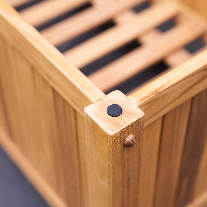 Cambridge Casual AM-370218T Arie Storage Box, Natural Teak