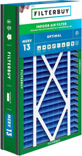 Filterbuy 16x25x5 Air Filter MERV 13 Optimal Smoke & Allergy Defense (1-Pack), Electrostatic Pleated HVAC AC Furnace Filters for Trion Air Bear 255649-105 and More (Actual Size: 15.63 x 24.13 x 4.88)