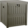 51 Gallon Resin Package Delivery Box for Outside, Lockable Secure Bin for Front Porch, Large Deck Boxes Outdoor Waterproof, Driver Snack Box, Olive