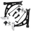 Detroit Axle - Front End 8pc Suspension Kit for Volkswagen Jetta GTI Rabbit Eos Golf Audi A3 R32, 2 Lower Control Arms with Bush