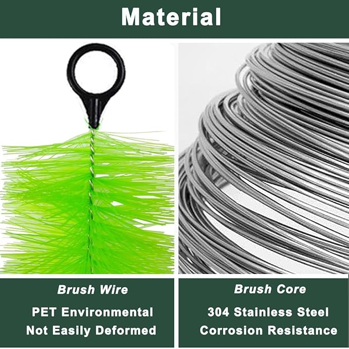 50 Packs Filter Brushes Aquarium Brushes Set for Koi Pond Water Garden Outdoor Pond Skimmers Brush Filter Cleaning Brush 31.5 Inch by 4.7 Inch (Green)
