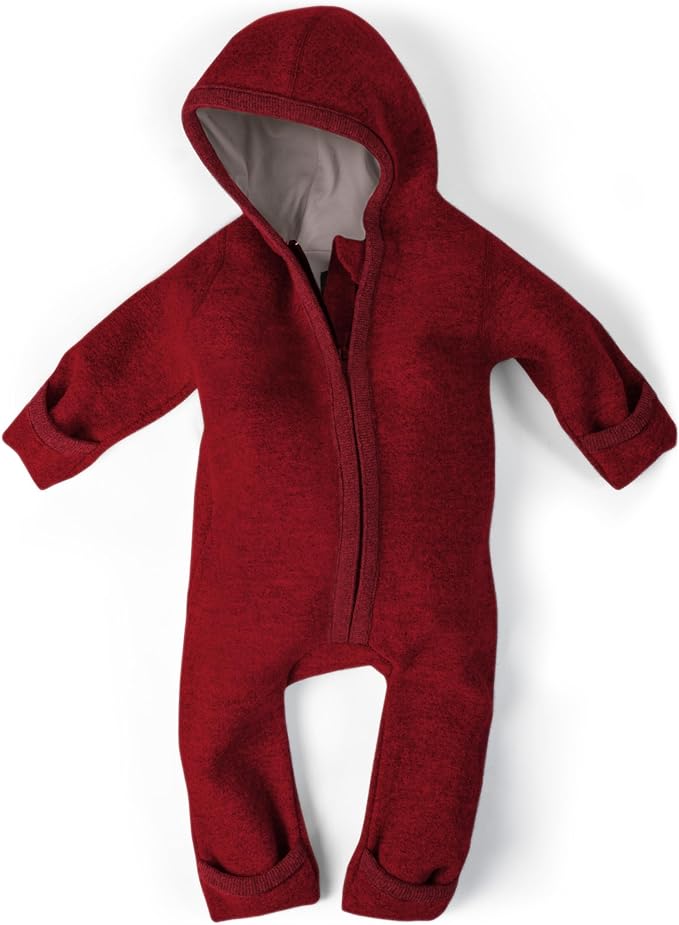 Ehrenkind® WOOLEN JUMPSUIT for Infants and Kids, Warm infant One-Piece made of natural virgin wool with zipper
