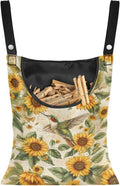 Hummingbird Laundry Clothespin Bag Clothespin Storage Hanger Bag with a Large Opening, Hanging Storage Organizer with Hanging Rope for Home Outdoor, 14.5 x 12 Inch
