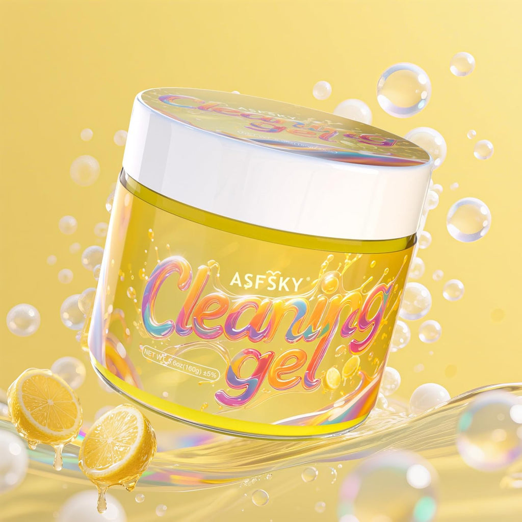 ASFSKY Car Cleaning Gel (Yellow,Lemon) Cleaning Putty Universal Dust Cleaning Car Interior Cleaner Keyboard Dust Remover Car Slime Gifts for Men Women Girl（1 Pack）