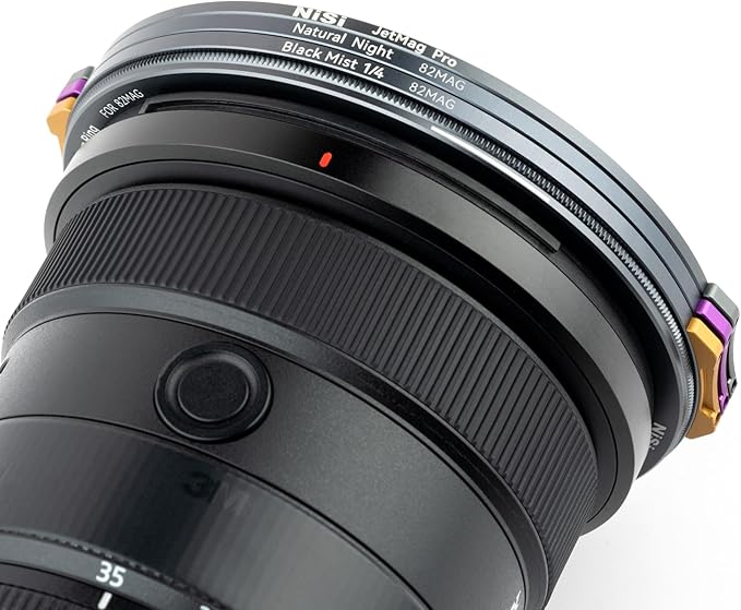 NiSi - JetMag Pro 82MAG Pure Mist 1/4 Filter, Magnetic Soft Diffusion Lens Filter for Enchanting White Mist Effects – Nano Coated Optical Glass, Ultra-Slim Aluminum Frame - Lens Adapter Ring Required