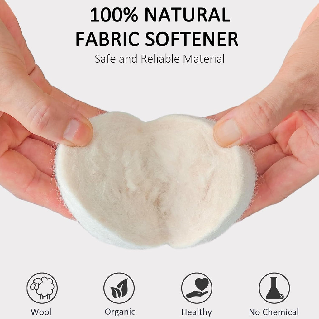 12 Pack Wool Dryer Balls XL Reusable Laundry Balls for Dryer Natural Fabric Softener Ball with 1 Storage Bags Reduce Wrinkles and Decrease Drying Time