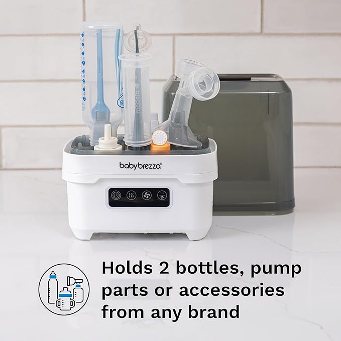 Baby Brezza Portable Baby Bottle Sterilizer Dryer for Travel - Mini Sterilizer Fits Bottles, Pump Parts and Accessories