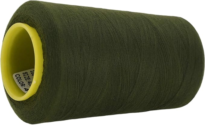 Mandala Crafts 4 Pack of Serger Threads Cones Spools - 40S/2 24000 Yards Polyester Olive Green Threads for Sergers Machine and Overlock Quilting Sewing Machine