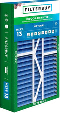Filterbuy 17.5x27x5 Air Filter MERV 13 Optimal Smoke & Allergy Defense (1-Pack), Pleated HVAC AC Furnace Filters for Trane Perfect Fit & American Standard (Actual Size: 17.13 x 26.13 x 4.97)