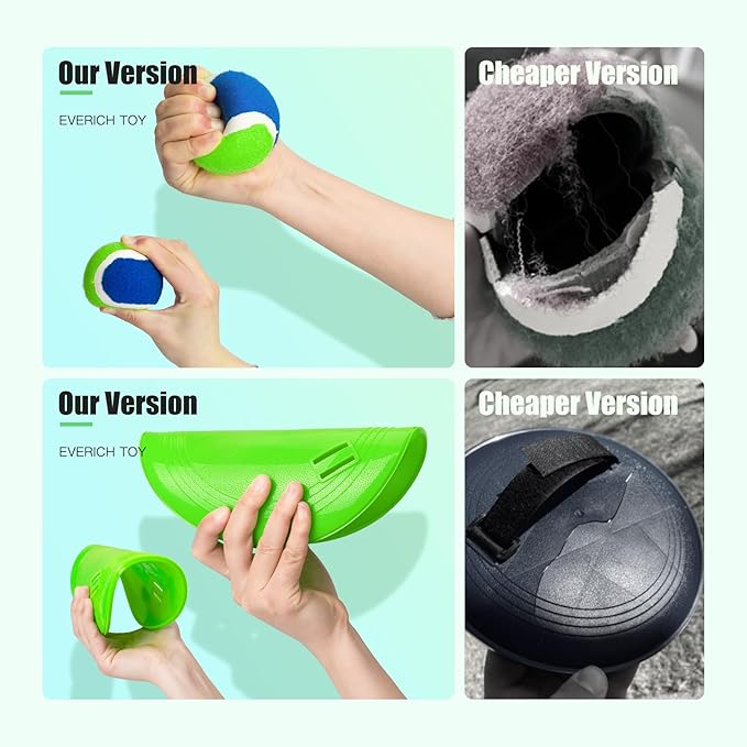 EVERICH Upgraded Toss and Catch Ball Game Set - Indoor and Outdoor Games for Kids 3-12, Beach Sand Pool Water Toy Includes 2 Paddles 2 Sticky Balls, Great Birthday Easter Gifts for Boys Girls