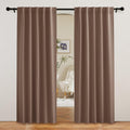RYB HOME Blackout Curtains 80 inches Long Thermal Insulating Large Window Curtains for Living Room Sliding Glass Door Dining Home Office Backdrop, Mocha, W 42 x L 80 per Panel, 2 Panels