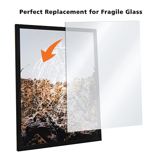 Egofine Plexiglass Sheets Acrylic Sheets 20 Pack of 8x10’’ 0.04 Thick Clear Plastic Cast Transparent Plexi Glass for Crafting Projects, Replacement Picture Frame Glass, DIY Display, Easy to Cut