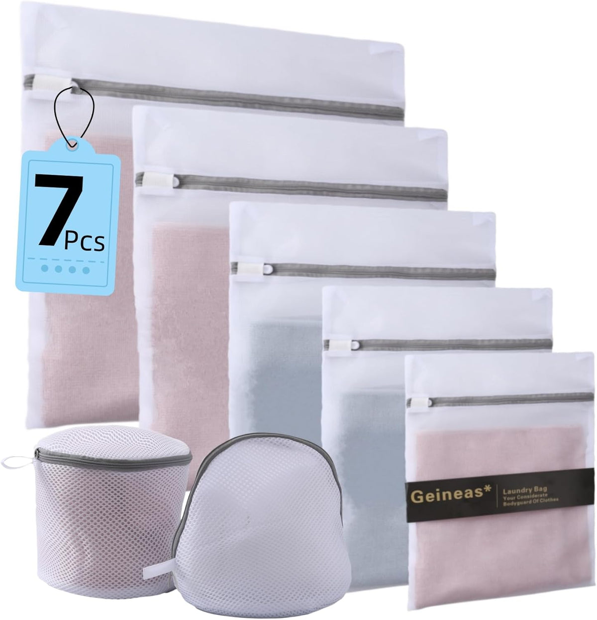 Laundry Bags Mesh Wash Bags Pack of 7 Delicates Bag for Washing Machine for Bra Lingerie Underwear Baby Clothes Socks