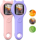 Pink and Purple Microscope for Kids-200X Portable Digital Mini Microscope- Your Little Scientist Miniscope - STEM Toy for Age 5 6 7 8 9 10 11 12 Years Old Toddlers.