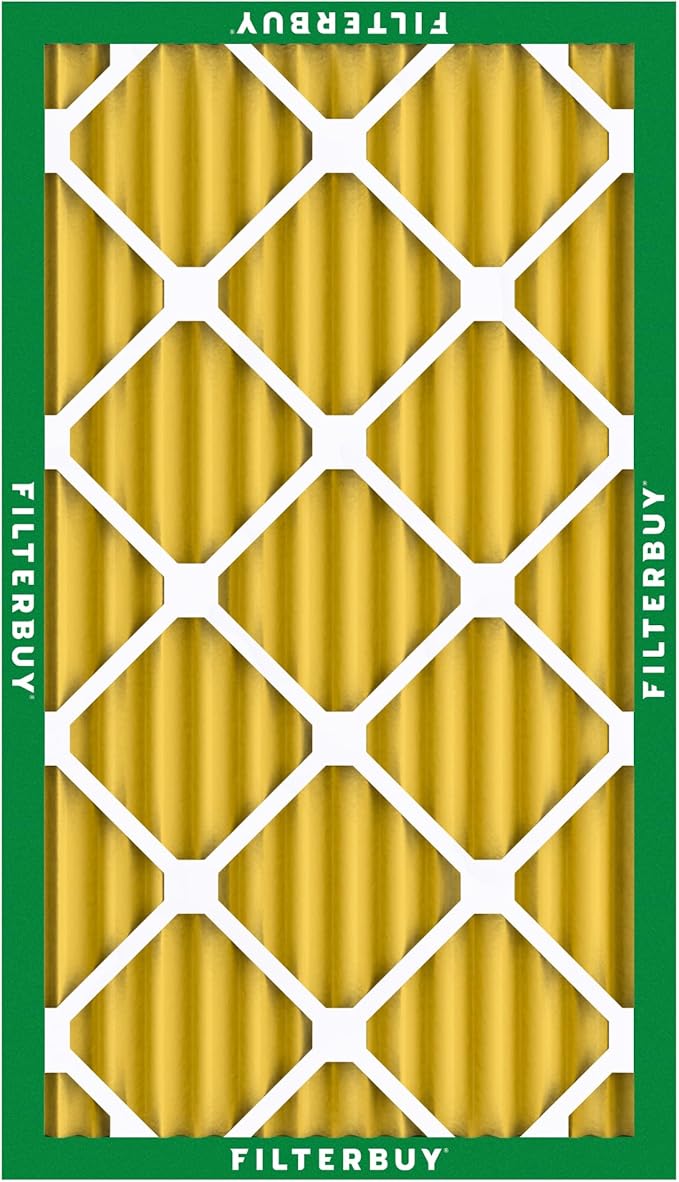 Filterbuy 10x20x2 Air Filter MERV 11 Superior Pet & Allergy Defense (12-Pack), Electrostatic Pleated HVAC AC Furnace Filters Replacement, Made in USA (Actual Size: 9.50 x 19.50 x 1.75)
