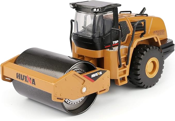 1/50 Scale Diecast Road Roller Toy, Metal Construction Vehicles Model Toy for Kids (Road Roller)