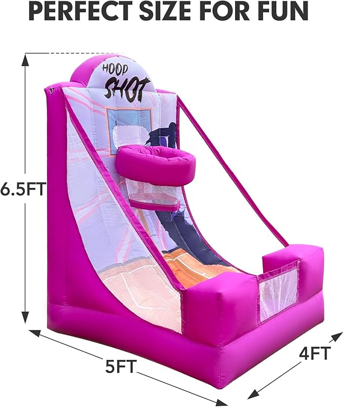 Inflatable Carnival Game with Built-in Blower, Portable Fun Toss Game for Backyard, Outdoor Carnival & Party