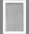 HVAC Premium 16" x 26" Cube Core Eggcrate Return Air Filter Grille for 1" Filter - Aluminum - White [Outer Dimensions: 18.5" x 28.5"]
