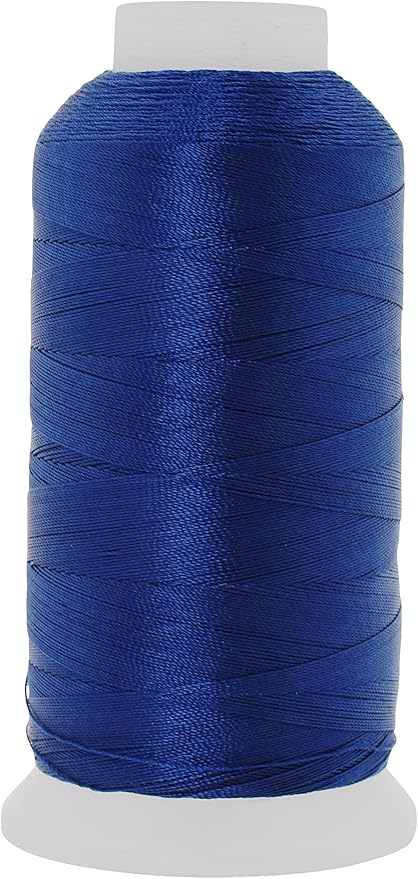 Mandala Crafts Navy Blue Heavy Duty Thread -1500 Yds Tex 70 Thread for Sewing Drapery Jeans Leather Hair - Bonded Polyester Thread Outdoor Marine Upholstery Threads