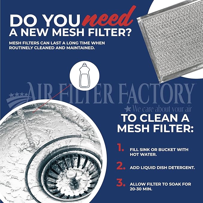 Air Filter Factory Replacement For 192141, F54C Honeywell 12 x 20 x 0.38 Inches HVAC Aluminum Mesh Furnace Filter 2-Pack