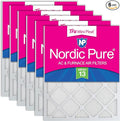 Nordic Pure 20x20x1 (Actual Size: 19 1/2 x 19 1/2 x 3/4) Tru Mini Pleat MERV 13 AC Furnace Air Filters – 2.5X More Media for Longer-Lasting, High-Efficiency Filtration - 6 Pack