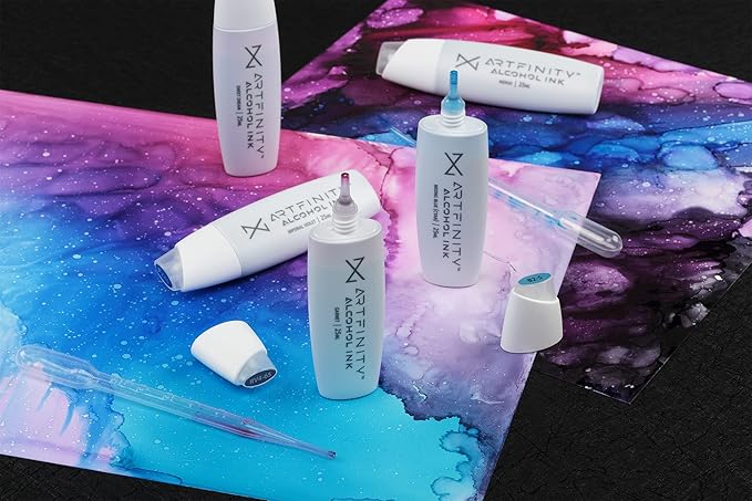 Alcohol Inks 3 Pack - Vibrant, Professional, Dye-Based Alcohol Inks for Artfinity Alcohol Markers, Artists, Drawing, & More! - Mahogany Red R2-6