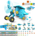 WhalesBot A7 36-in-1 Kids Coding & RC Robot Kit, 160+ Piece Educational Building Set with Sensors & 2 Controllers & Motors, Interactive Storytelling & Play Cards, Toy Gift for Boys & Girls Ages 3-8